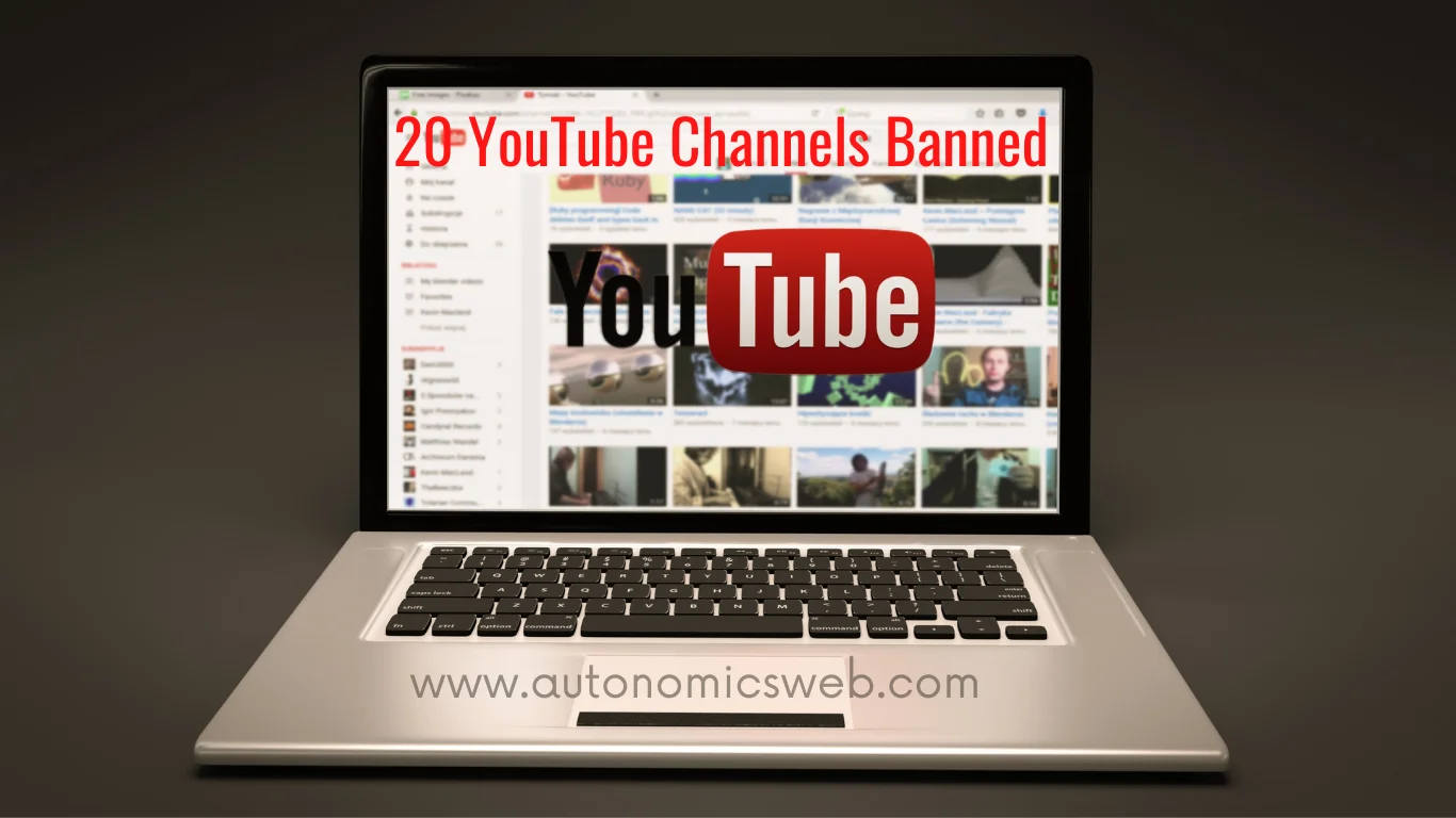 Govt of India bans 20 YouTube channels