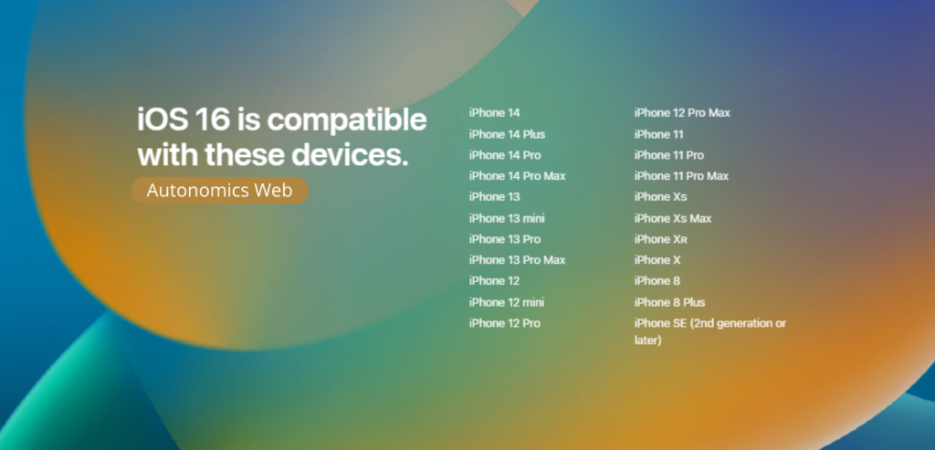 ios16 compatible devices